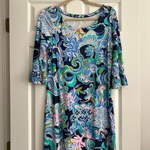 Lilly Pulitzer Blue and Pink Paisley Blouse